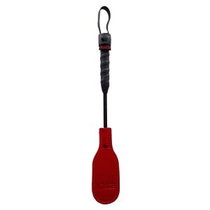 Mini Leather Oval Paddle Crop 10" - Red - Image 1