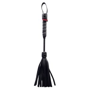 Mini Leather Flogger 10" - Black - Image 1
