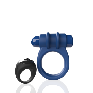 Screaming O Remote Controlled Switch Vibrating Ring - Blue - Image 1