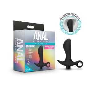 Anal Adventures - Silicone Prostate Massager with loop - Image 1