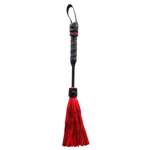Mini Leather Flogger 10" - Red - Image 1