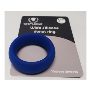 Wide Silicone Donut Ring - Blue 1.5" - Image 1