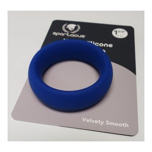 Wide Silicone Donut Ring - Blue 1.75" - Image 1