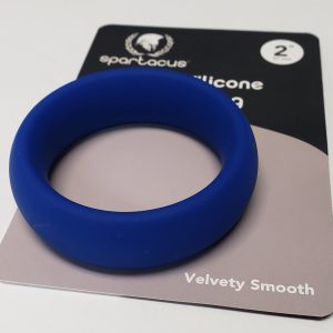 Wide Silicone Donut Ring - Blue 2" - Image 1