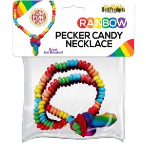Rainbow Pecker Ring Candy Necklace - Image 1