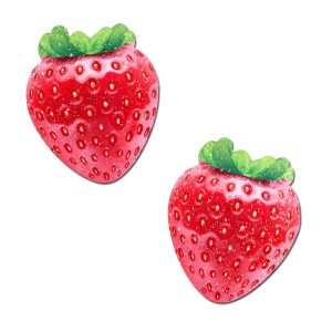 Strawberry: Sparkly Red & Juicy Berry Nipple Pasties - Image 1