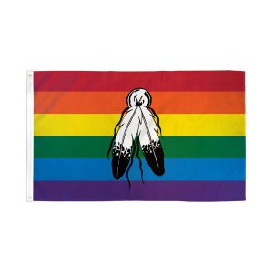 Two Spirit Rainbow Flag 3x5' Polyester - Image 1