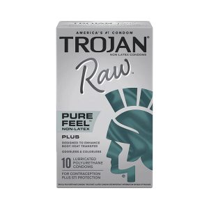 Trojan Raw Pure Feel Non-Latex 10pk - Image 1
