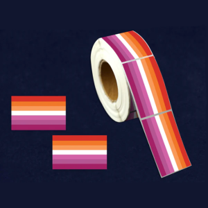 Lesbian Sunset Flag Stickers - 250pc* - Image 1
