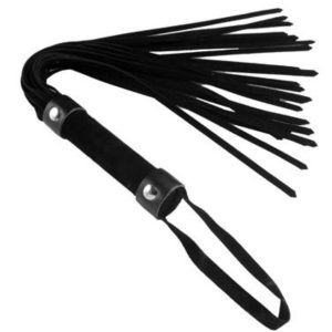 Short Suede Flogger - All Black - Image 1