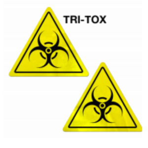 Toxic Symbol Triangle Pasties - Yellow - Image 1
