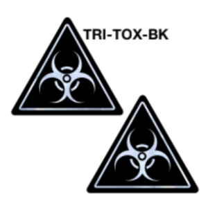 Toxic Symbol Triangle Pasties - Black * - Image 1