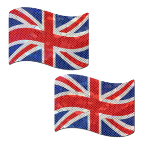 Union Jack UK Glittering Flag Pasties * - Image 1