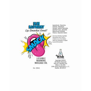 Warming & Lickable Massage Oil BlueRaspb - Image 4