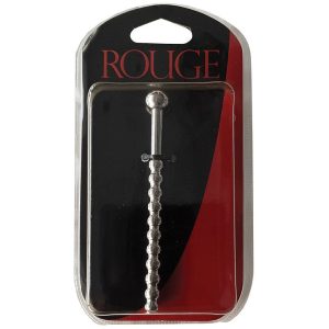 Satinless Steel Beaded Hollow Urethral Sound with Stopper - Image 2