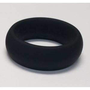 Wide Silicone Donut Ring - Black 1.75" - Image 2