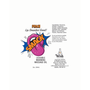 Warming & Lickable Massage Oil Peach - Image 2