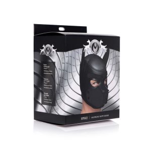 Spike Neoprene Puppy Hood - Black - Image 12