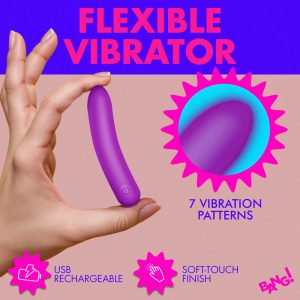 Tapered Flexible Silicone Bullet - Purple - Image 2