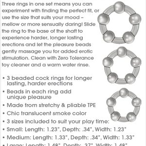 Zero Toler-Three Amigos Beaded Rings 3pc - Image 4
