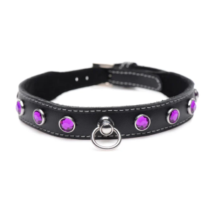 Royal Vixen Leather Choker Rhinestones - Image 2